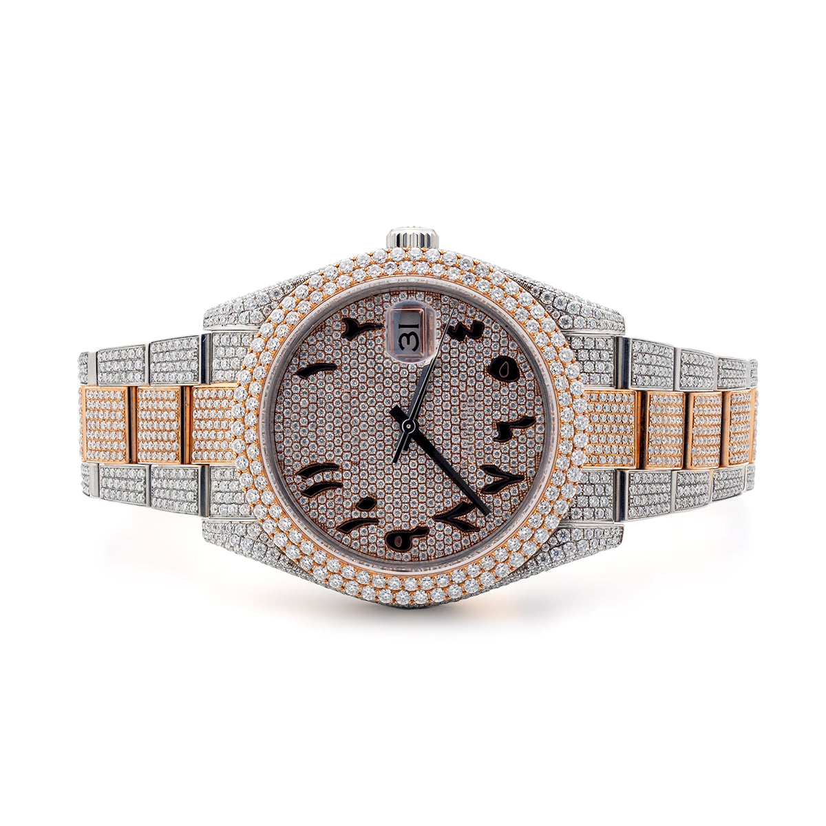 Hip Hop Stainless Steel Fully Iced Out 41MM Moissanite Diamond Automatic Mechanical Watch