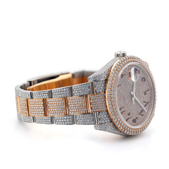 Hip Hop Stainless Steel Fully Iced Out 41MM Moissanite Diamond Automatic Mechanical Watch