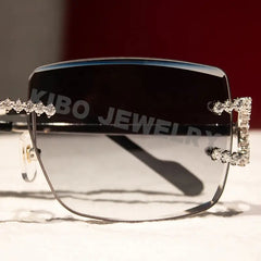 Real Rapper Jewelry Moissanite Diamond Glasses Shadow Iced Out C hip hop sunglasses