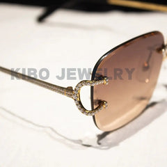 Iced Out Jewelry D Color Moissanite Diamond Big C Hip Hop Sunglasses Rap