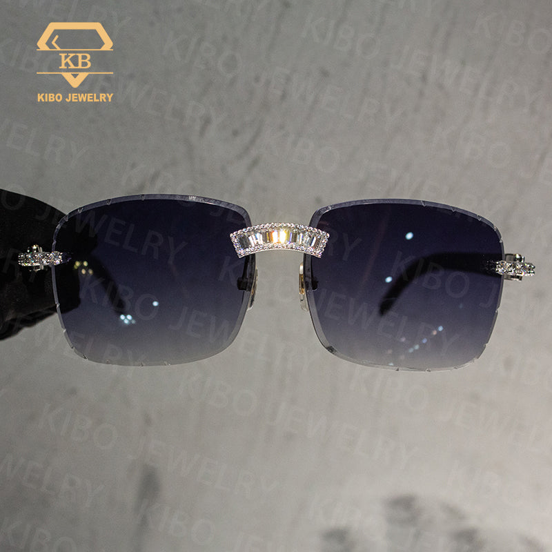 Custom Sunglasses Hip Hop Rapper Baguette Cut Moissanite Sunglasses