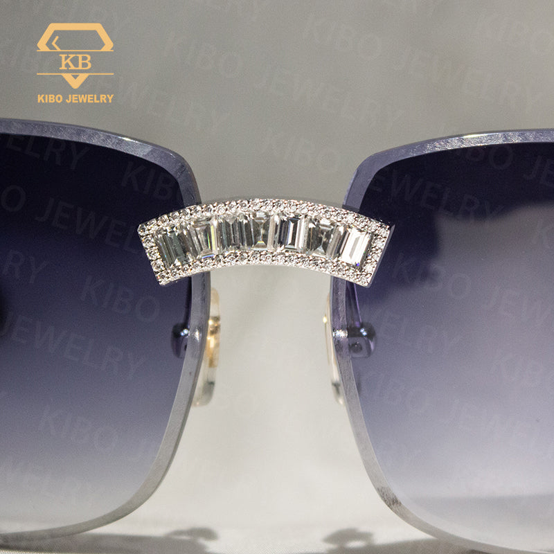 Custom Sunglasses Hip Hop Rapper Baguette Cut Moissanite Sunglasses