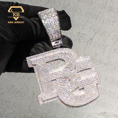 Custom 925 Sterling Silver Gold Plated Hip Hop Iced Out Moissanite Letter Pendant