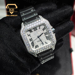 41MM Iced Out Watch Handmade Setting Bust Down VVS Moissanite Watches