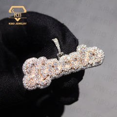 S925 Hip Hop Jewelry Mens Iced Out Letter VVS Moissanite Pendant