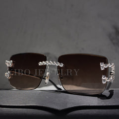 Luxury Hip Hop Sunglasses Big C Moissanite Diamond Iced Out hip hop glasses