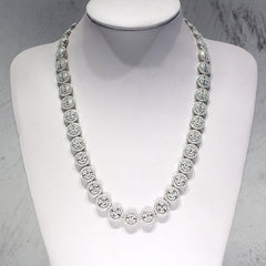 Customized 13mm moissanite Bust Down Baguette Moissanite Tennis Chain