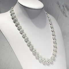 Customized 13mm moissanite Bust Down Baguette Moissanite Tennis Chain