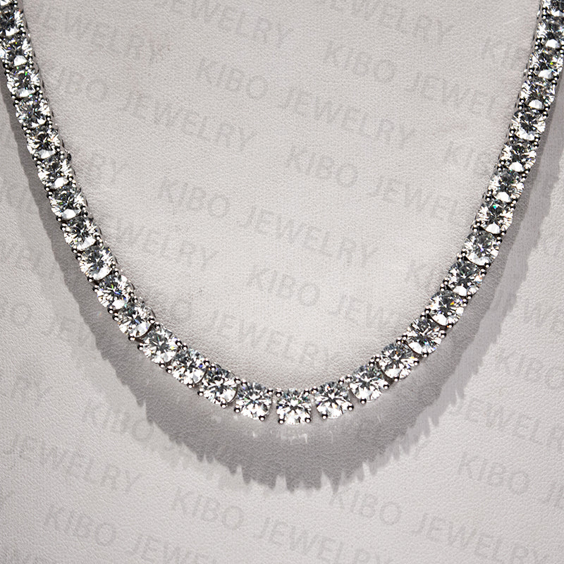 Hip Hop 925 Sterling Silver 5mm VVS Moissanite Tennis Chain