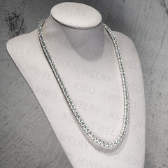 Hip Hop 925 Sterling Silver 5mm VVS Moissanite Tennis Chain