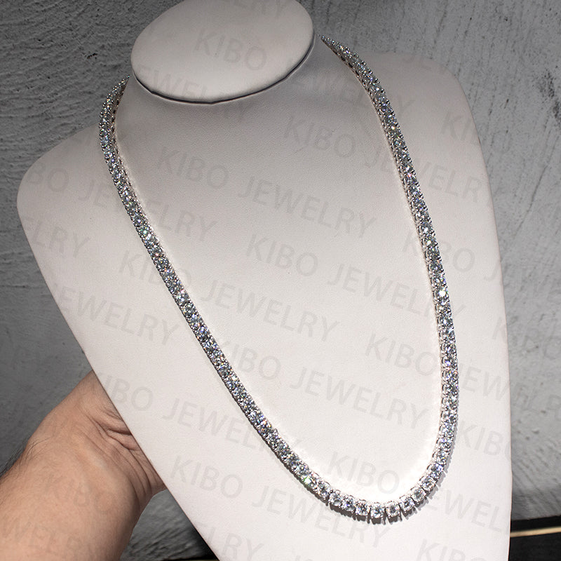 S925 tennis chain moissanite 5mm def vvs diamond moissanite tennis chain