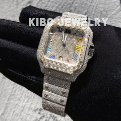 D Color VVS Iced Out Watch Moissanite Diamond Hip Hop Watch