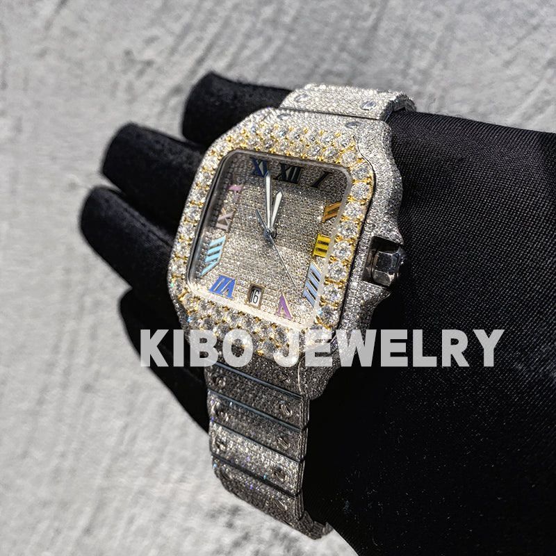 41mm VVS Moisssanite Diamond Watch | Hip hop Automatic Fully Diamond Watch  | eBay