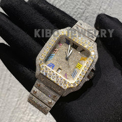 D Color VVS Iced Out Watch Moissanite Diamond Hip Hop Watch