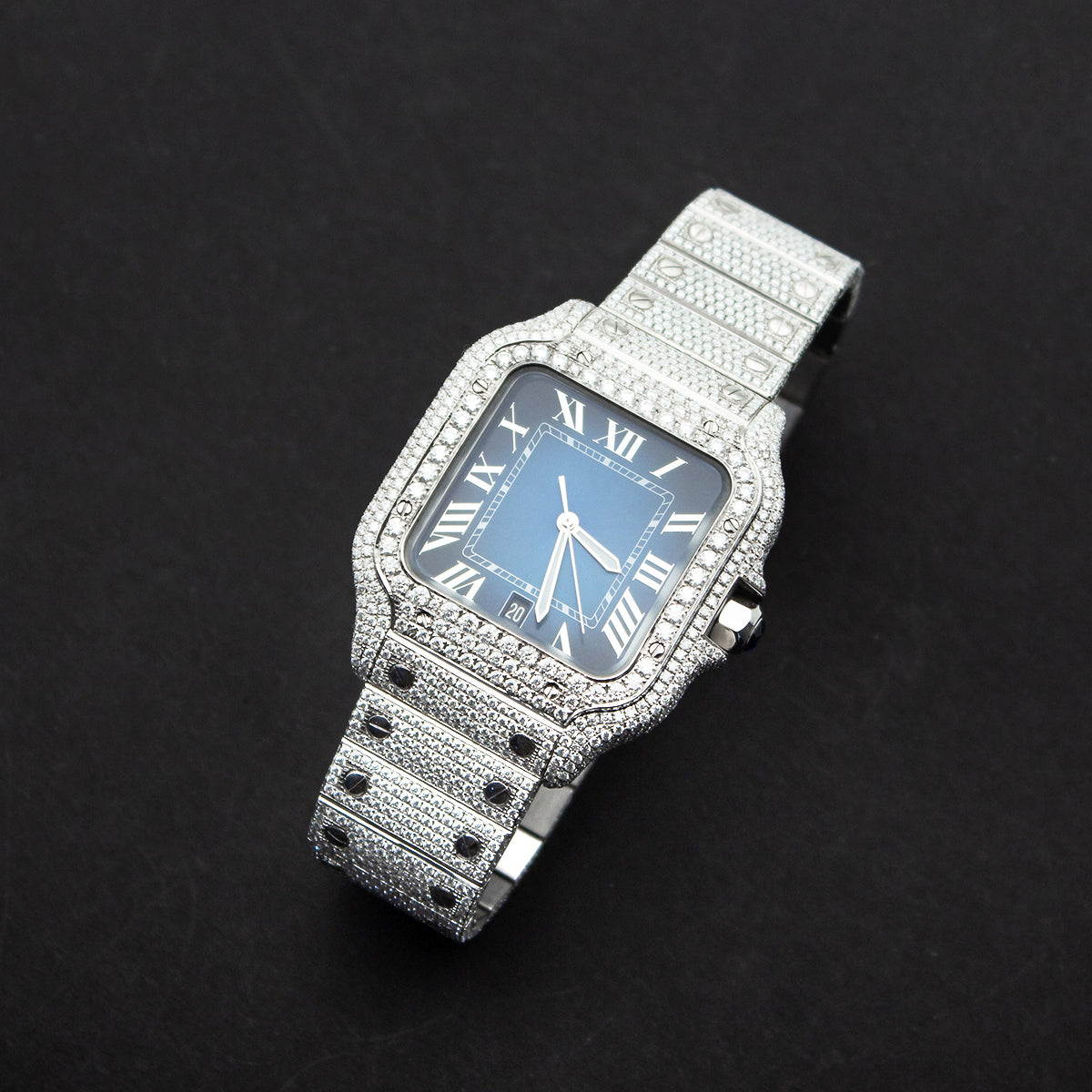 Iced out jewellery 41MM Mens Iced Out Moissanite hip hop watch