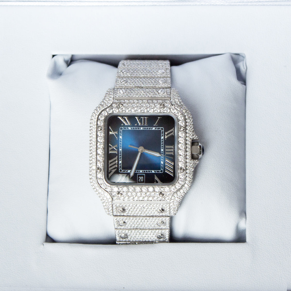 Iced out jewellery 41MM Mens Iced Out Moissanite hip hop watch