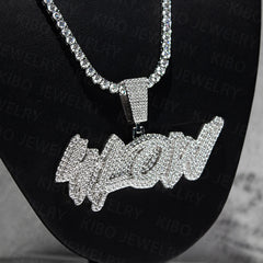 Hip Hop Moissanite Pendant Custom 925 Silver Name Iced Out Pendant