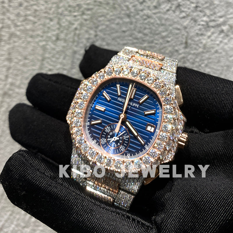 Iced Out VVS Moissanite Mechanical Watches Rapper Hip Hop Jewels