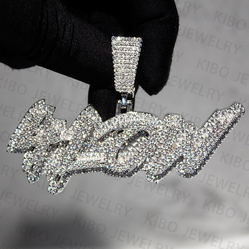 Custom Letter Name Pendant For Men Fine Jewelry hip hop pendants Iced Out Charms