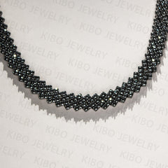 KIBO Jewelry 10MM Sterling Silver Hip Hop Iced Out Black Moissanite Cuban Chain