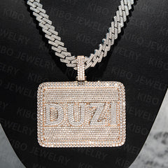 Custom Iced Out 925 Silver Moissanite Diamond Pendant