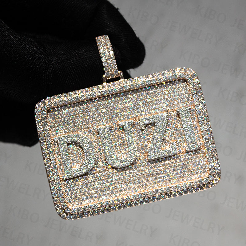 Custom Iced Out 925 Silver Moissanite Diamond Pendant