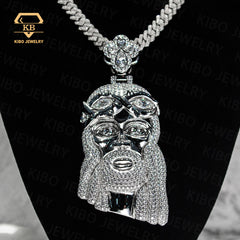 KIBO Jewelry Hip Hop Iced Out 925 Sterling Silver D Color VVS Moissanite Diamond Custom Jesus Pendant For Necklace