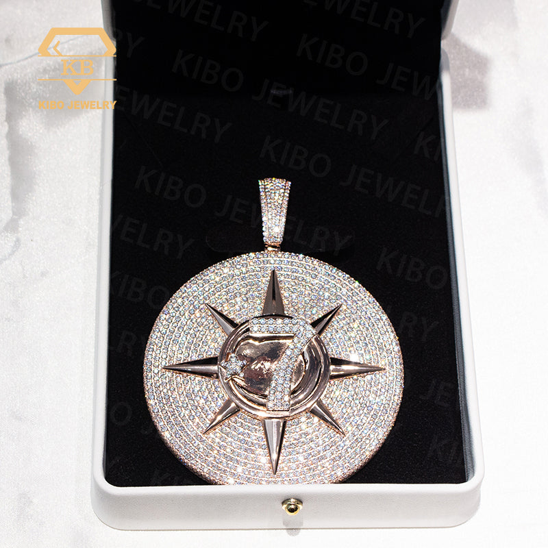 Hip Hop Jewelry 925 Sterling Silver Iced Out Pendant VVS Custom 7 Moissanite Pendant