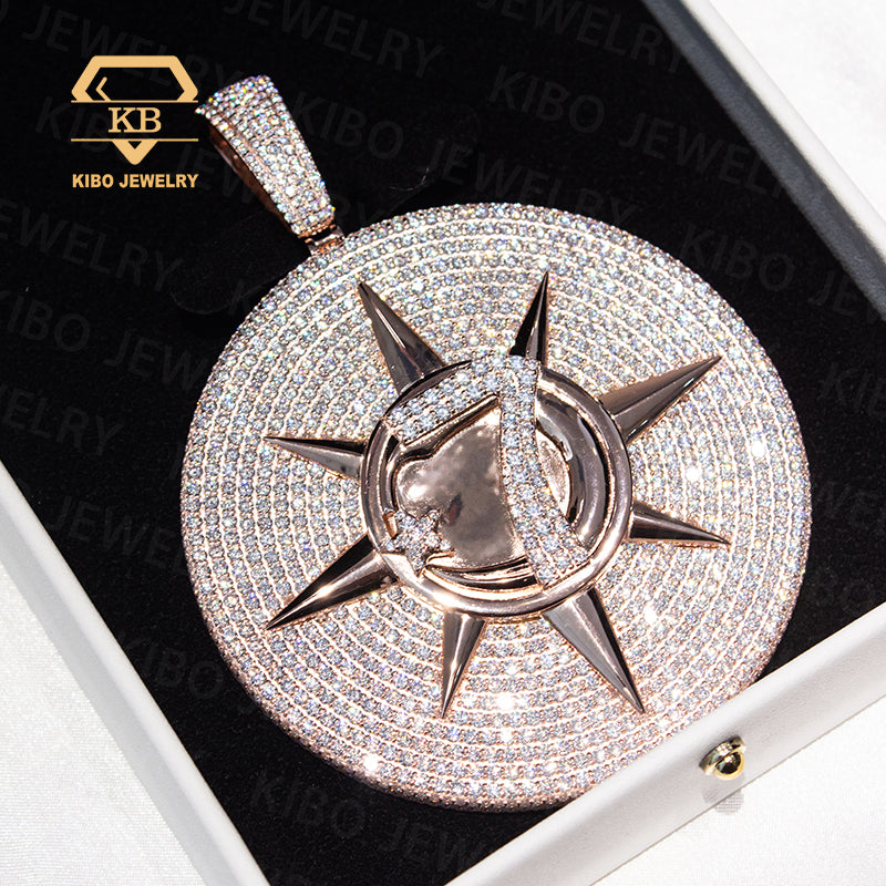 Hip Hop Jewelry 925 Sterling Silver Iced Out Pendant VVS Custom 7 Moissanite Pendant