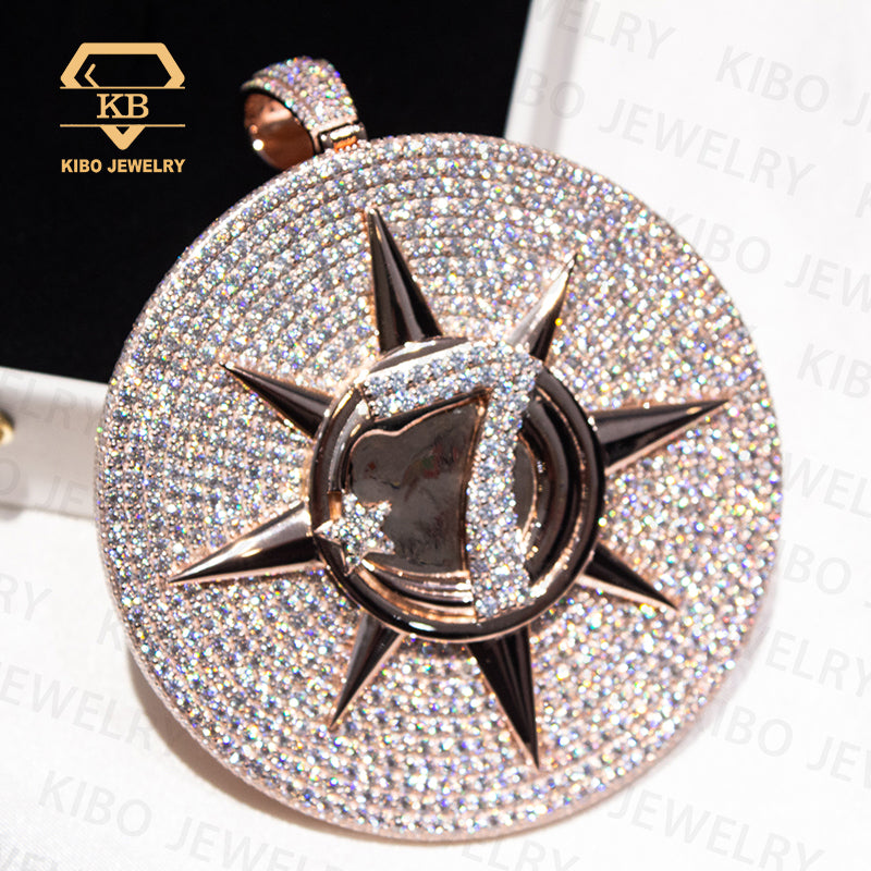 Hip Hop Jewelry 925 Sterling Silver Iced Out Pendant VVS Custom 7 Moissanite Pendant