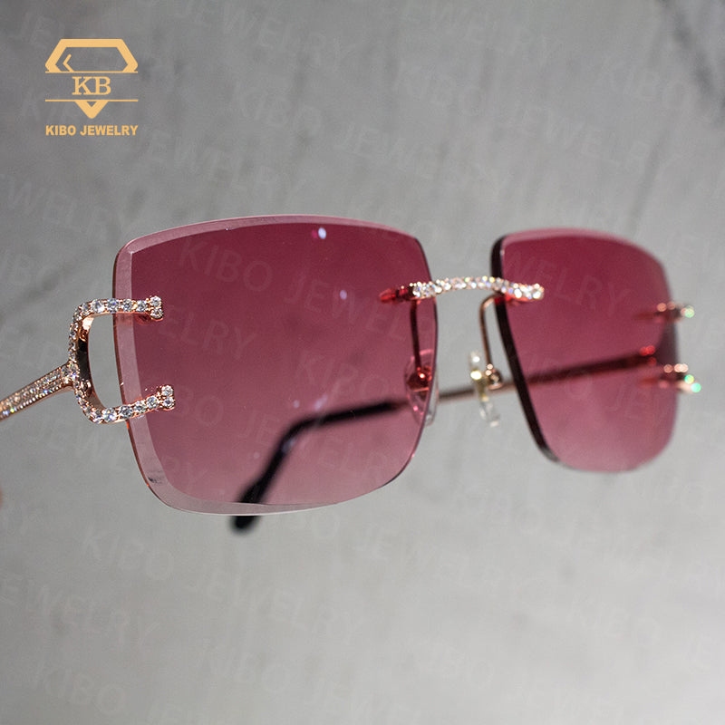 Hot Selling Iced Out Big C Moissanite Hip Hop SunGlasses Mens