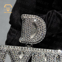 Hip Hop Jewelry Logo Iced Out Custom Letter 925 Sterling Silver Vvs Moissanite Pendant