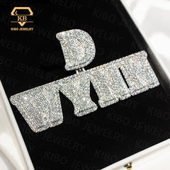 Hip Hop Jewelry Logo Iced Out Custom Letter 925 Sterling Silver Vvs Moissanite Pendant