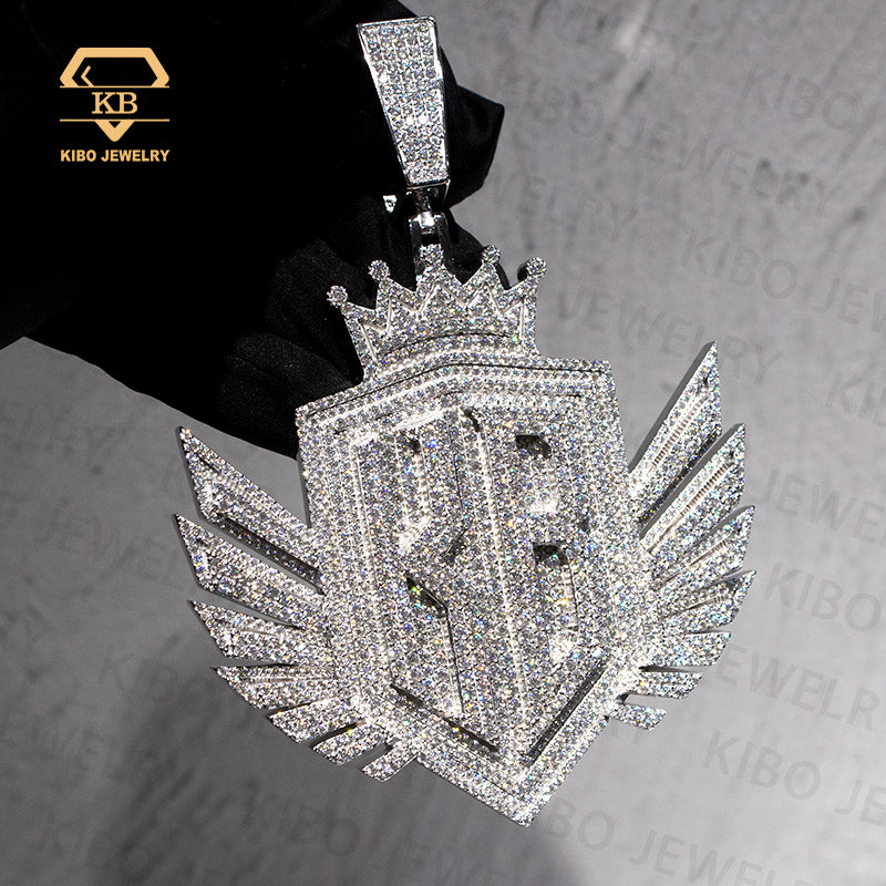 Hip Hop Full Iced Out S925 Moissanite Letter Logo Pendant