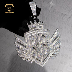  Personalized Custom Moissanite Iced Out logo Jewelry Hip Hop Pendants