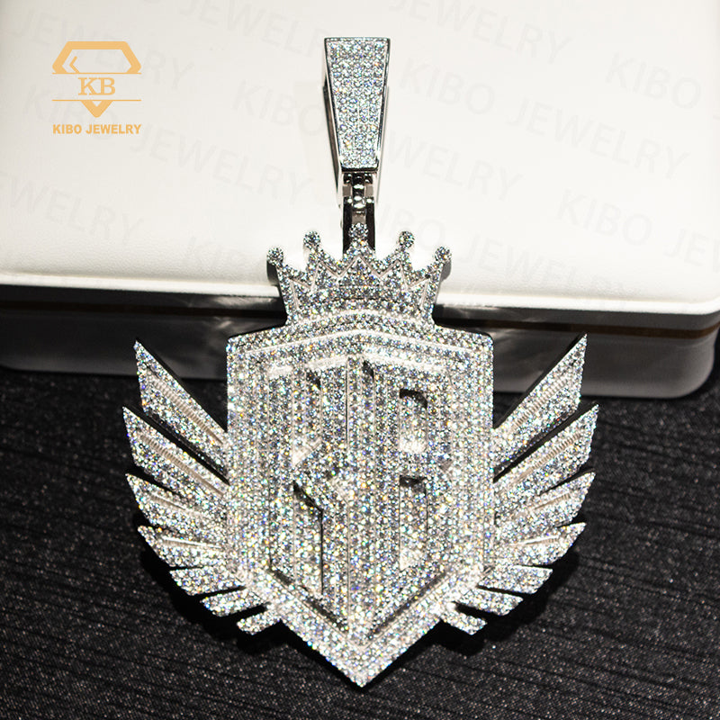 Hip Hop Full Iced Out S925 Moissanite Letter Logo Pendant