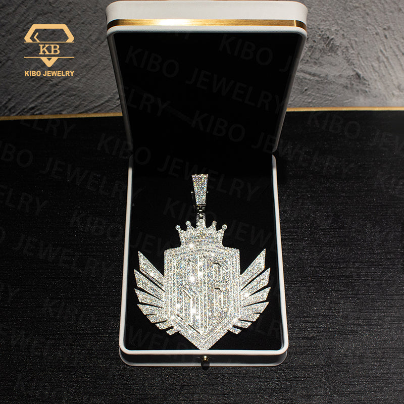 Hip Hop Full Iced Out S925 Moissanite Letter Logo Pendant