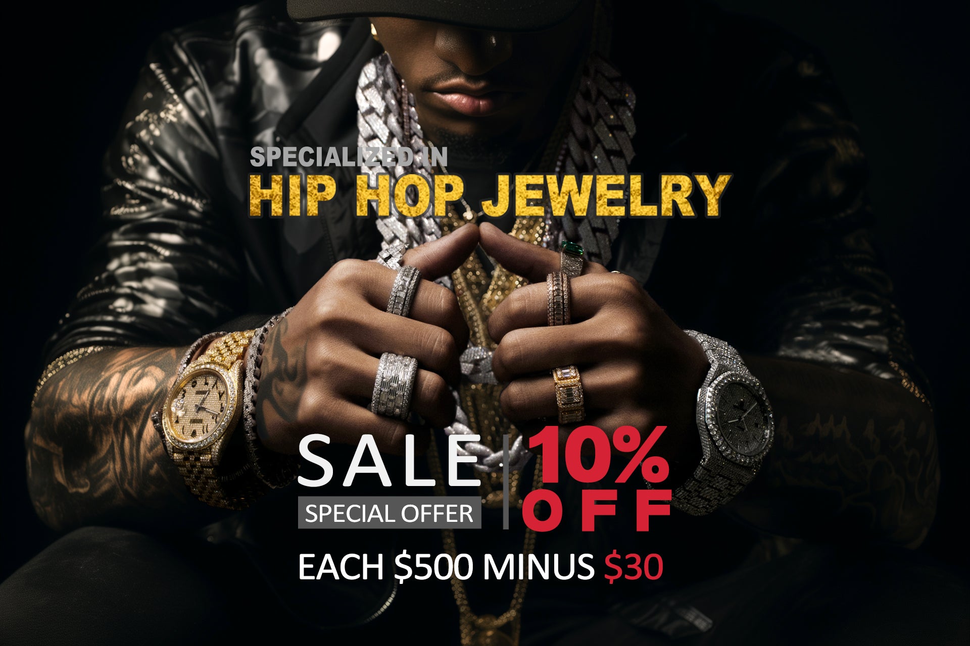 hip hop jewelry banner for sale